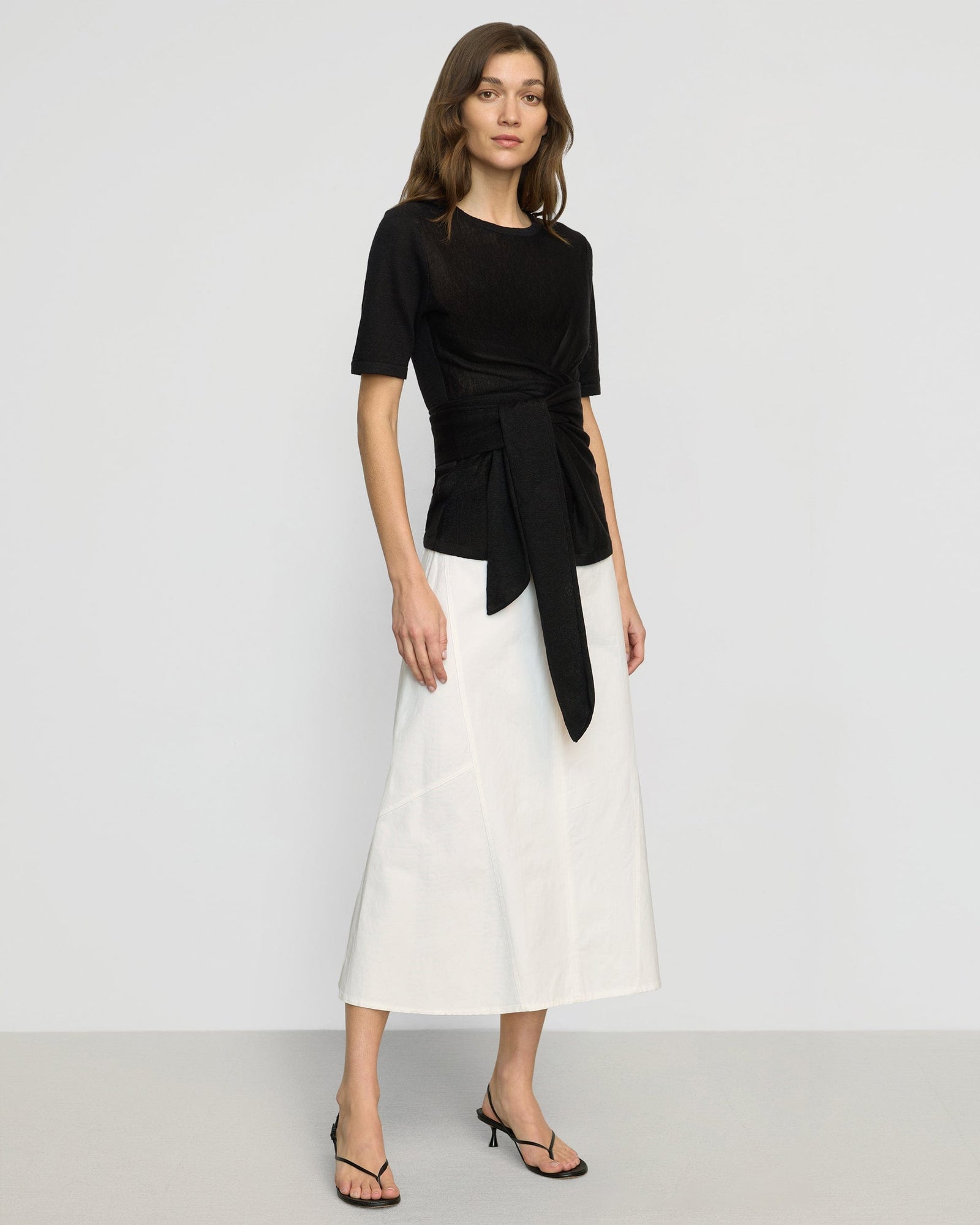 Renee | Nava Cotton Twill Flared Skirt in Size Small 