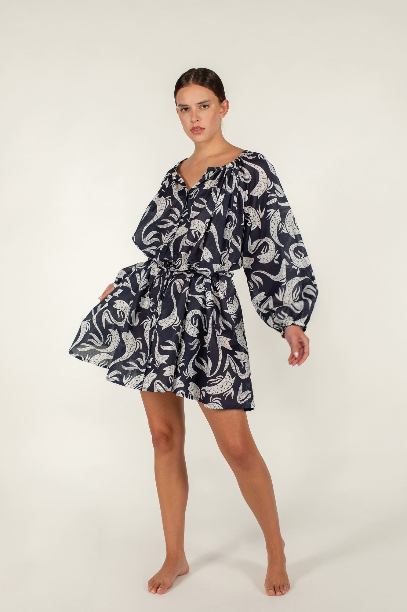 Nea Dress | Serpentine Blue