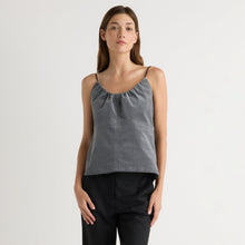 Nefferti Corduroy Ruched Cami | Slate