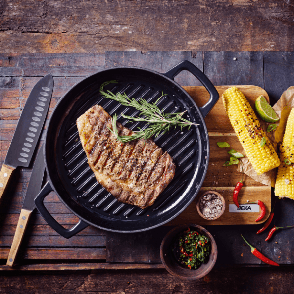 Nori 11" Cast Iron Grill Pan - Alva Cookware