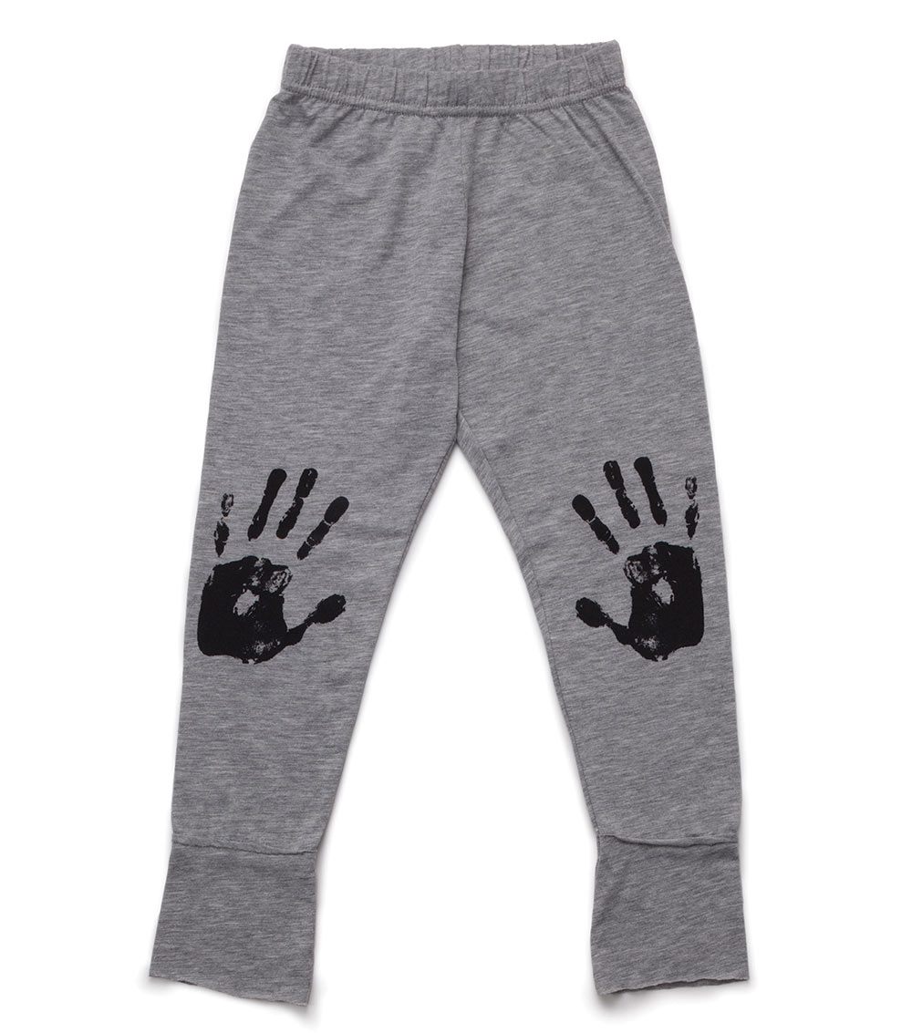 Kid | Knee Print Leggings | Heather Grey