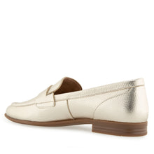 Winona Tailored Loafer | Gold Metallic Pebbled Leather