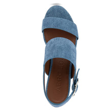 Camera Sandal Platform | Blue Denim Suede