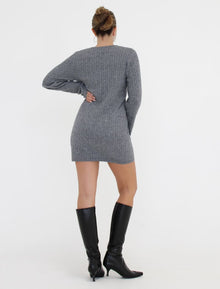 Ojai Mini Dress | Smoke Heather - Mini Dress