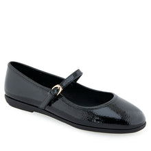 Baylee Casual Flat | Black Patent Faux Leather