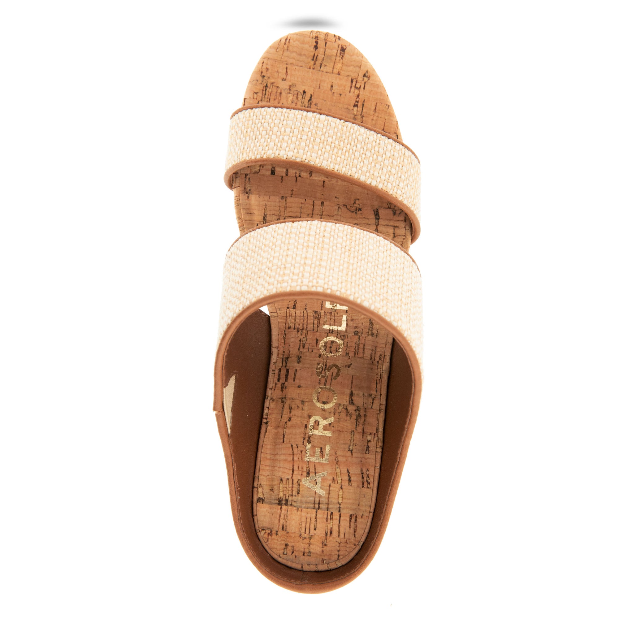 Wheeler Sandal Wedge | Natural/Tan Raffia