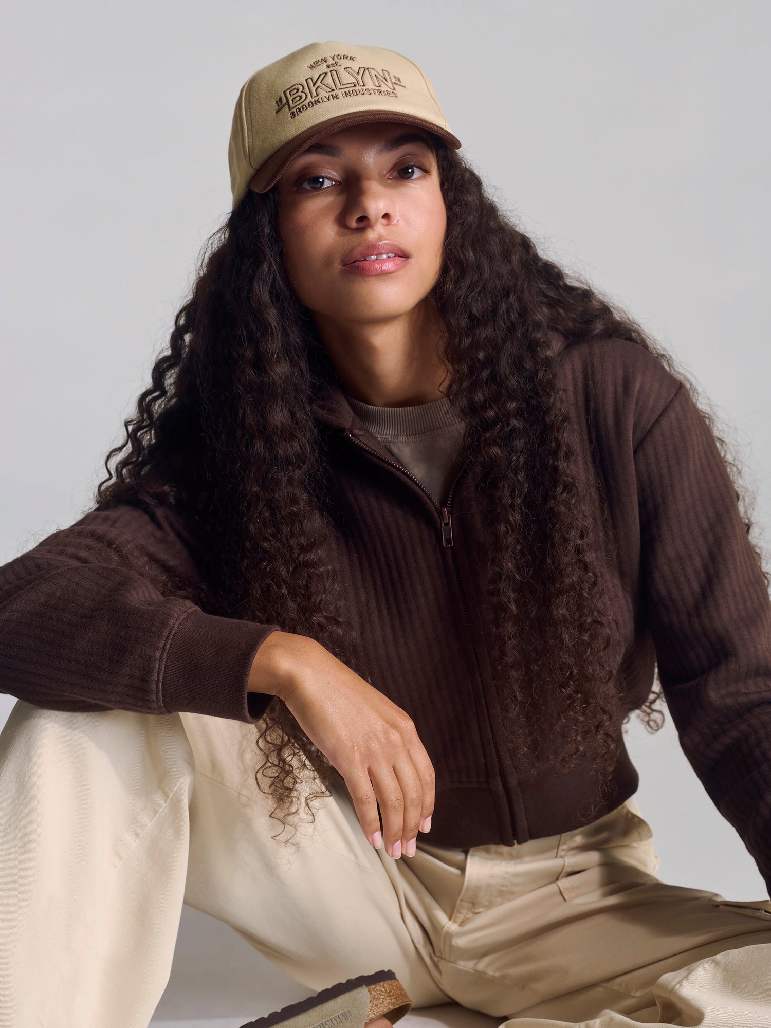 Womens | Zip Up Sweatshirt | Coffee Bean