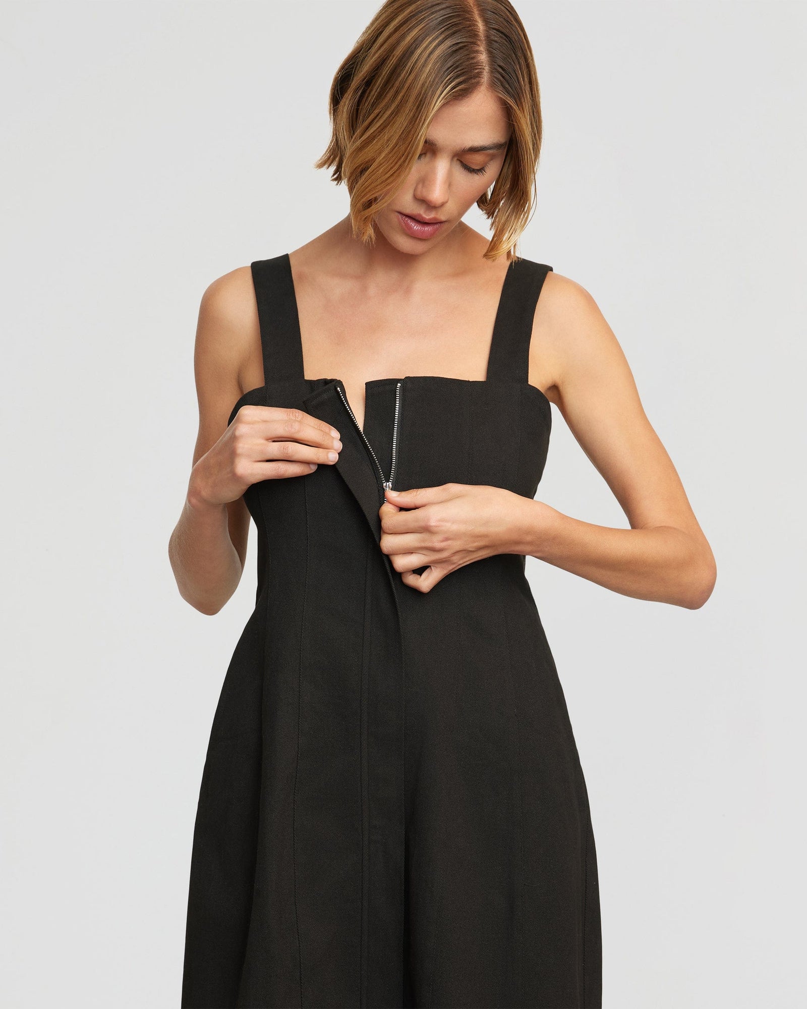 Joanna | Olivia Sculpted Cotton Twill Dress in Size Small