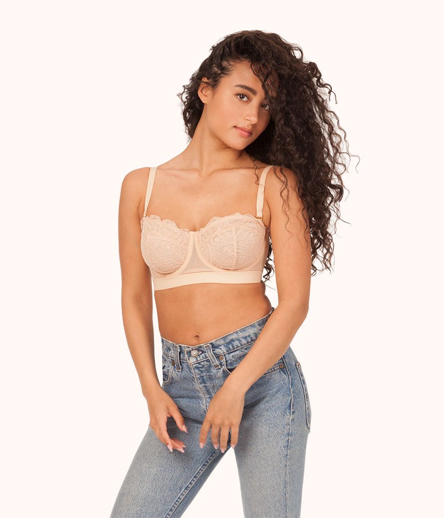 The Lace Strapless | Toasted Almond