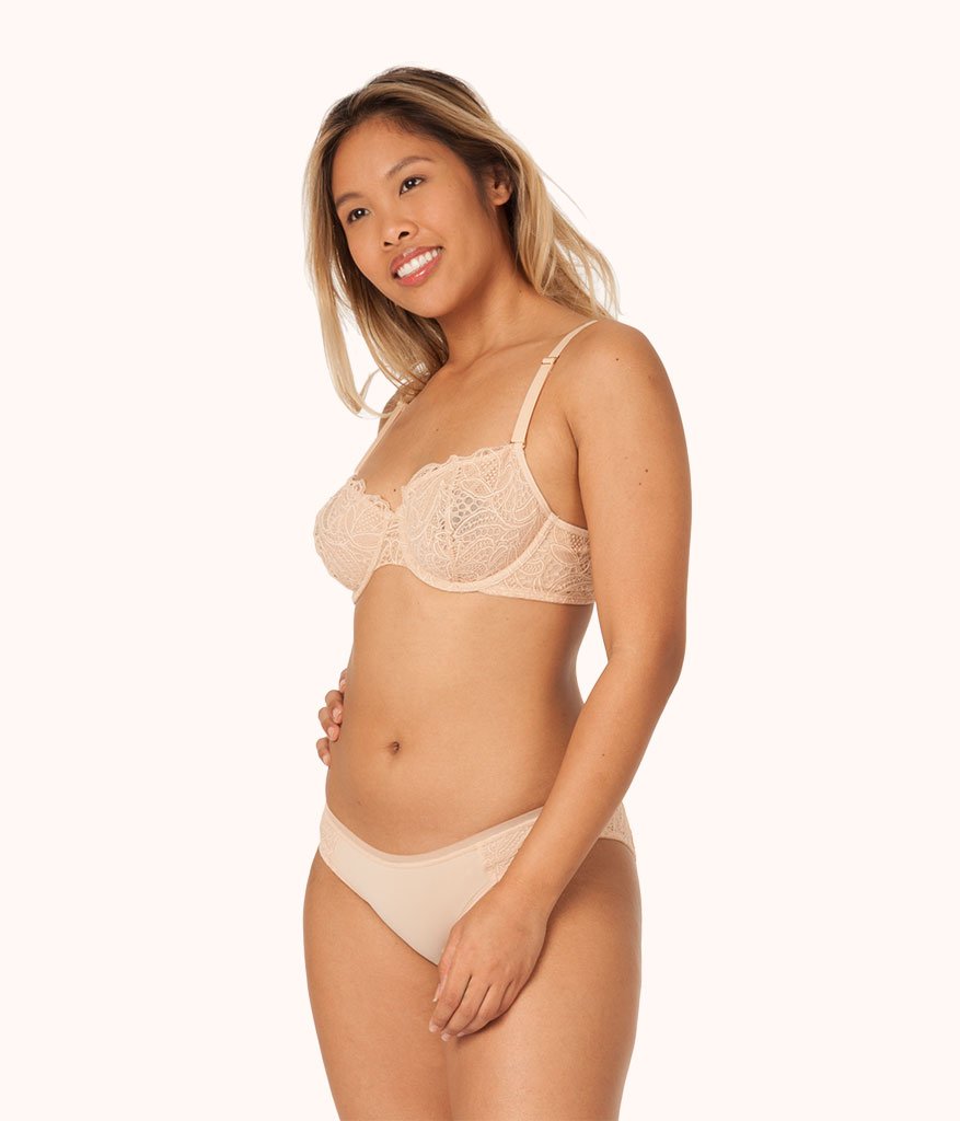 The Unlined Lace Bra | Toasted Almond