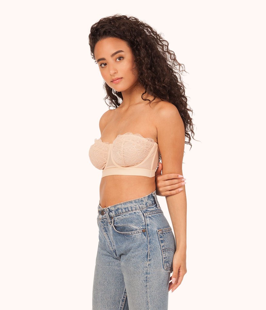 The Lace Strapless | Toasted Almond