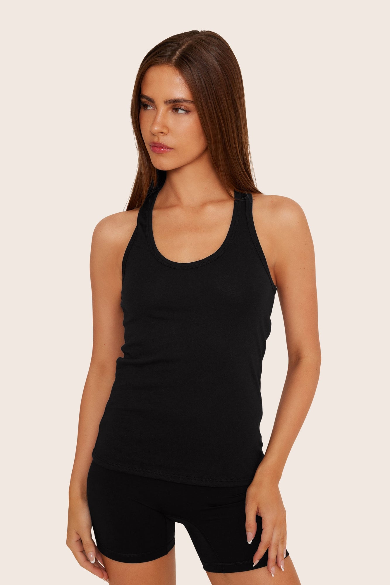 Classic Cotton Daily Racer Tank | Onyx