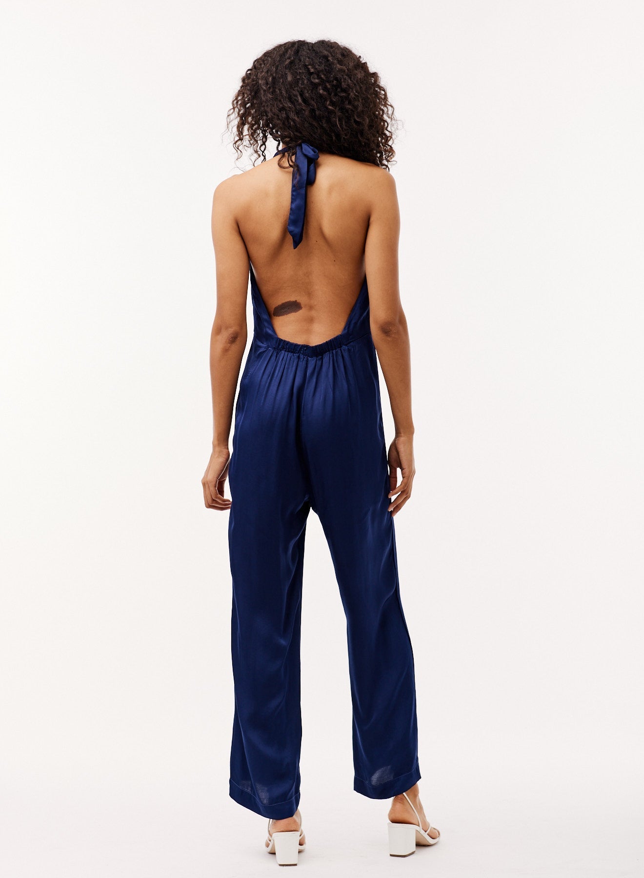 Low Back Halter Jumpsuit |Midnight Royal