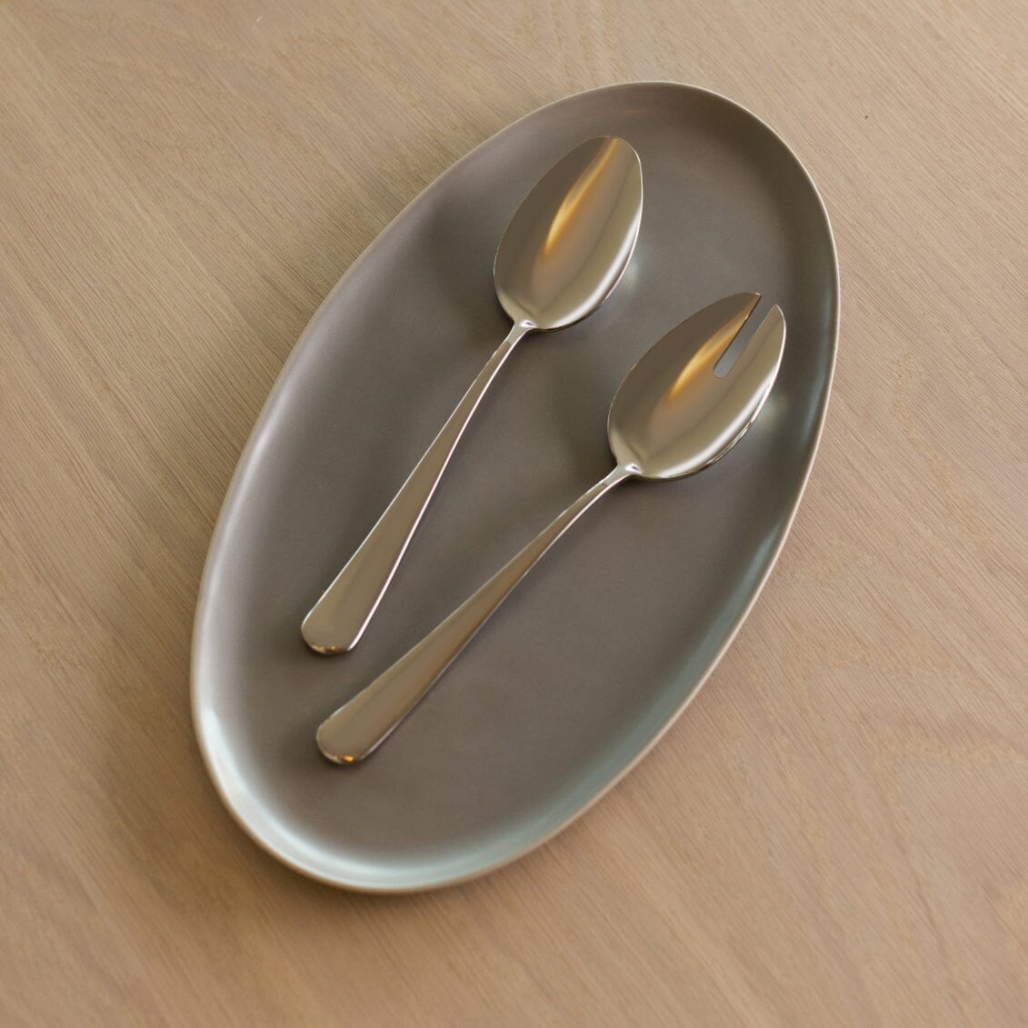 Oval Serving Platter | Dove Gray