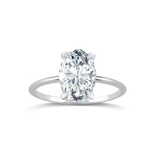 14Kt White Gold Lab Grown Oval Diamond Ring 4 Ct | White Gold