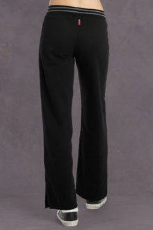 Women | Vintage Boxer Split Leg Sweatpant | Black