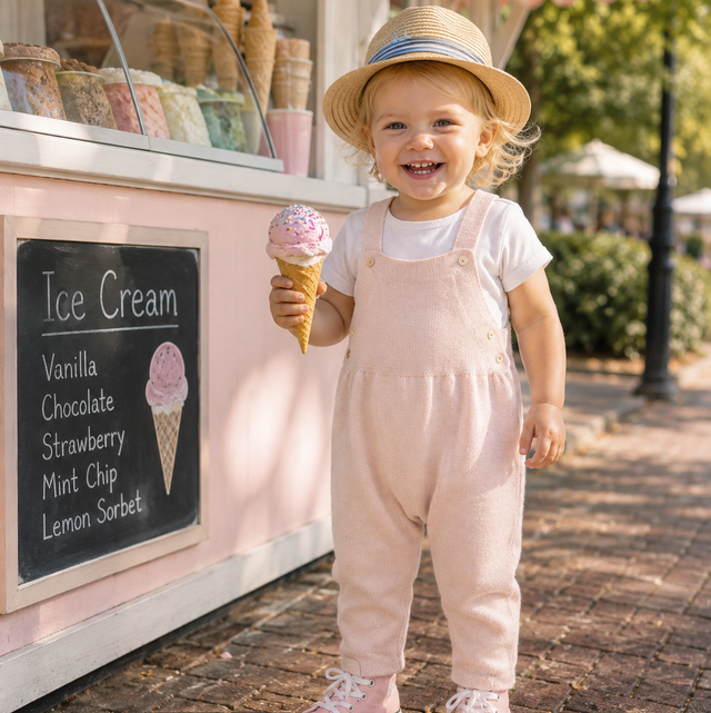 Kids | Niki Overalls | Pink Powder
