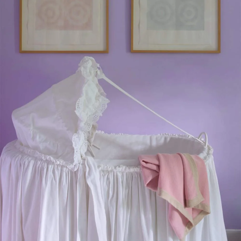 Kids | Border Baby Blanket | Pink Powder / Ivory