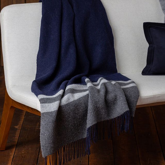 Canyon Throw | Navy / Dark Grey / Ivory