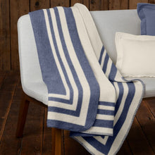 Montauk Throw | Denim Blue / Ivory
