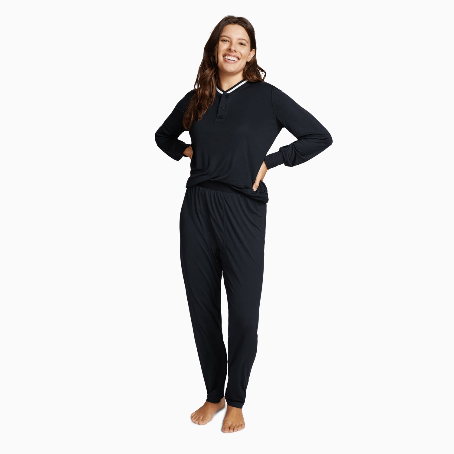 Modal Jersey Pajama Bottom | Black