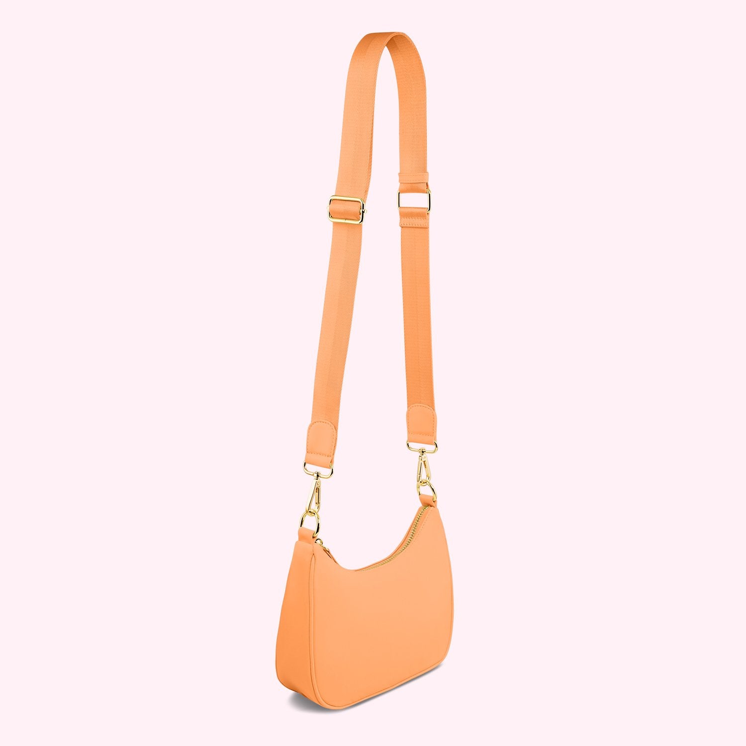 Curved Crossbody Bag | Peach
