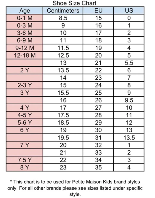 Product size guide