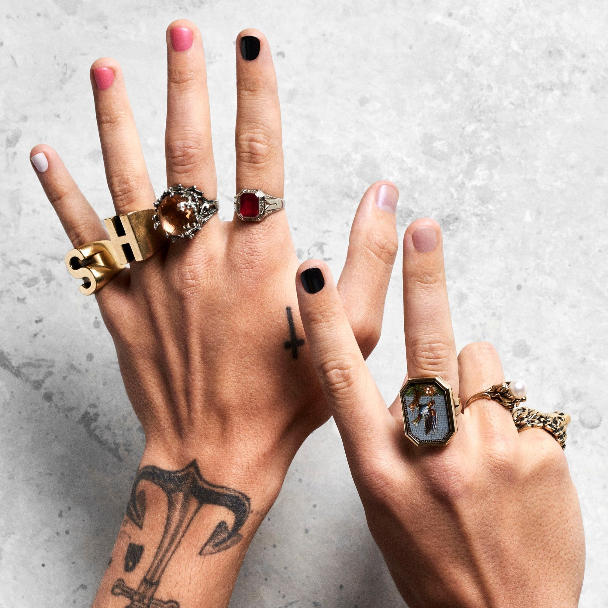 The Perfect Polish Set | White/Clear/Black/Pink