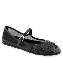 Petal Dress Flat | Black Mesh Fabric