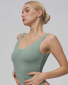 Scoop Back Bodysuit | Cool Gray