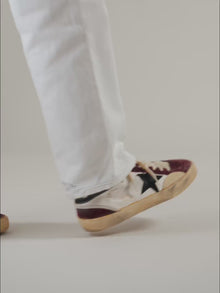 Men | Mid Star Nappa with Suede Star & Inserts | Cream x Wine Red x Black (V2)