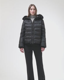 Après-Ski Jacket With Detachable Toscana Lamb Hood Trim | Black/Black (V6)