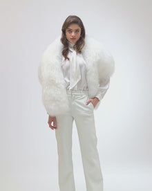 Select Lamb Stole | Bleached White