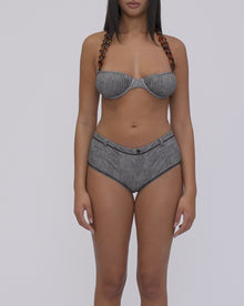 Balconette Chain Bikini Top | Grey