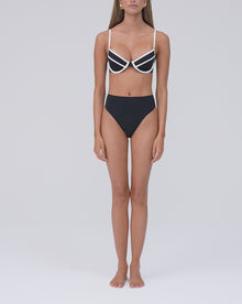 Full Coverage Underwire Bikini Top | Black x Off White