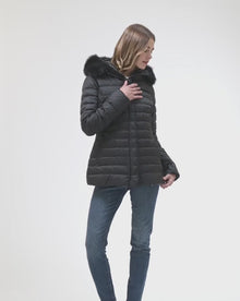 Après-Ski Jacket With Detachable Toscana Lamb Hood Trim | Black/Black (V2)