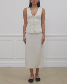 A-line Midi Skirt | Ivory