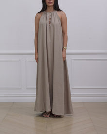 Flowy A-line Maxi Dress | Safari