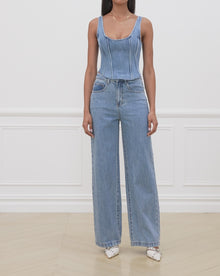 Scoop Corset | Denim Blue