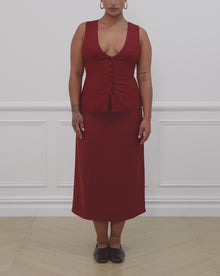 A-line Midi Skirt | Russet