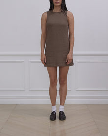 A-line Muscle Dress | Brown