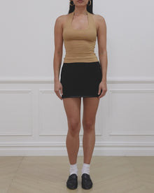 Scoop Neck Halter Tank | Warm Taupe