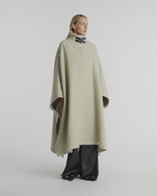 Wita Studded Felted Wool Cape | Oat