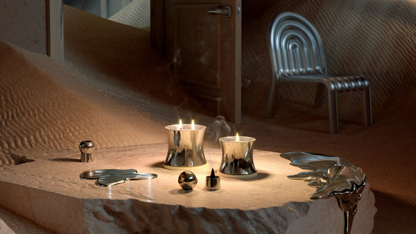 Eclectic Candle Large Royalty | Steel