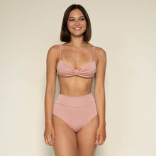 Added Coverage High Rise Bikini Bottom | Prima Pink Sparkle