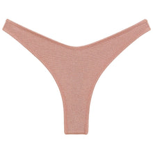 Binded Thong Bikini Bottom | Prima Pink Sparkle