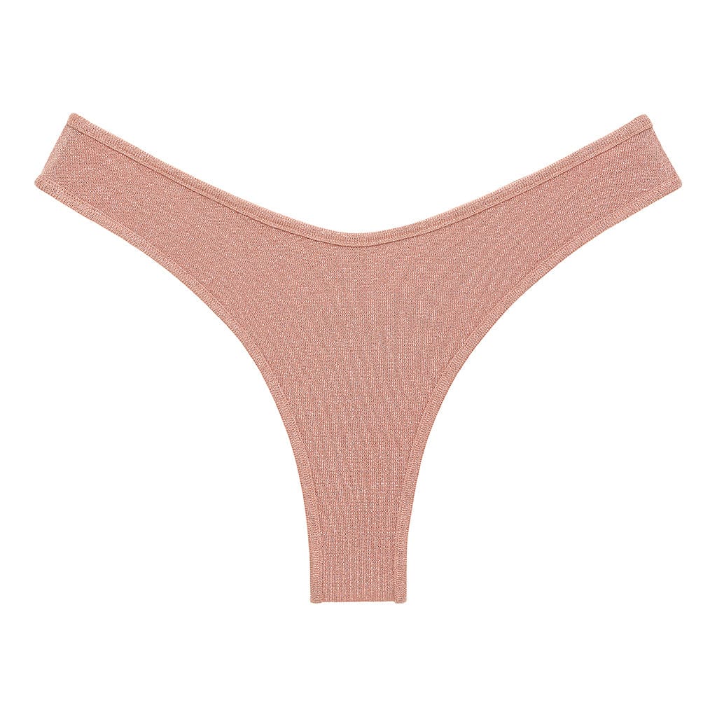 Added Coverage Lulu Bikini Bottom | Prima Pink Sparkle