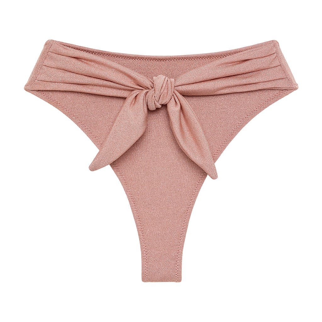 Paula Tie-Up Bikini Bottom | Prima Pink Sparkle