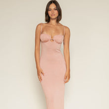 Petal Long Slip Dress | Prima Pink Sparkle