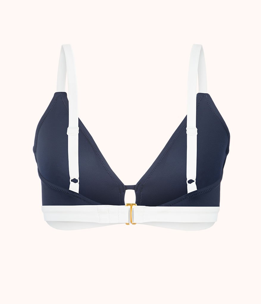 The Swim Busty Bralette | Navy x White